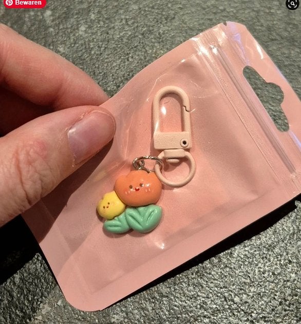 Mini sleutelhanger met bloemen - NIEUW, Ophalen of Verzenden
