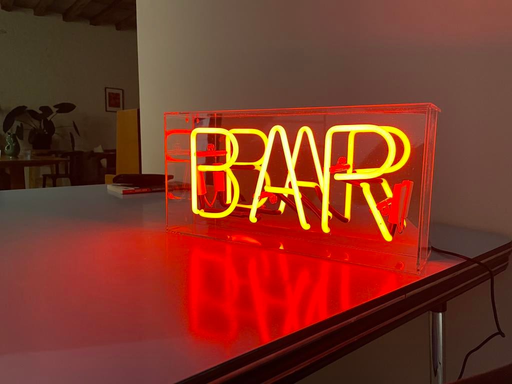 Glass Neon Light BAR, Enlèvement, Comme neuf, Rouge
