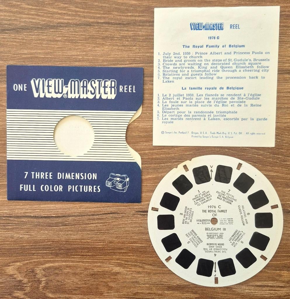 View-Master 1976 C The Royal Family of Belgium 3, Envoi, Utilisé