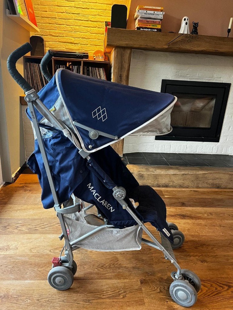 maclaren plooibuggy quest blauw, Kinderen en Baby's, Ophalen, Zo goed als nieuw, Maclaren, Zonnekap