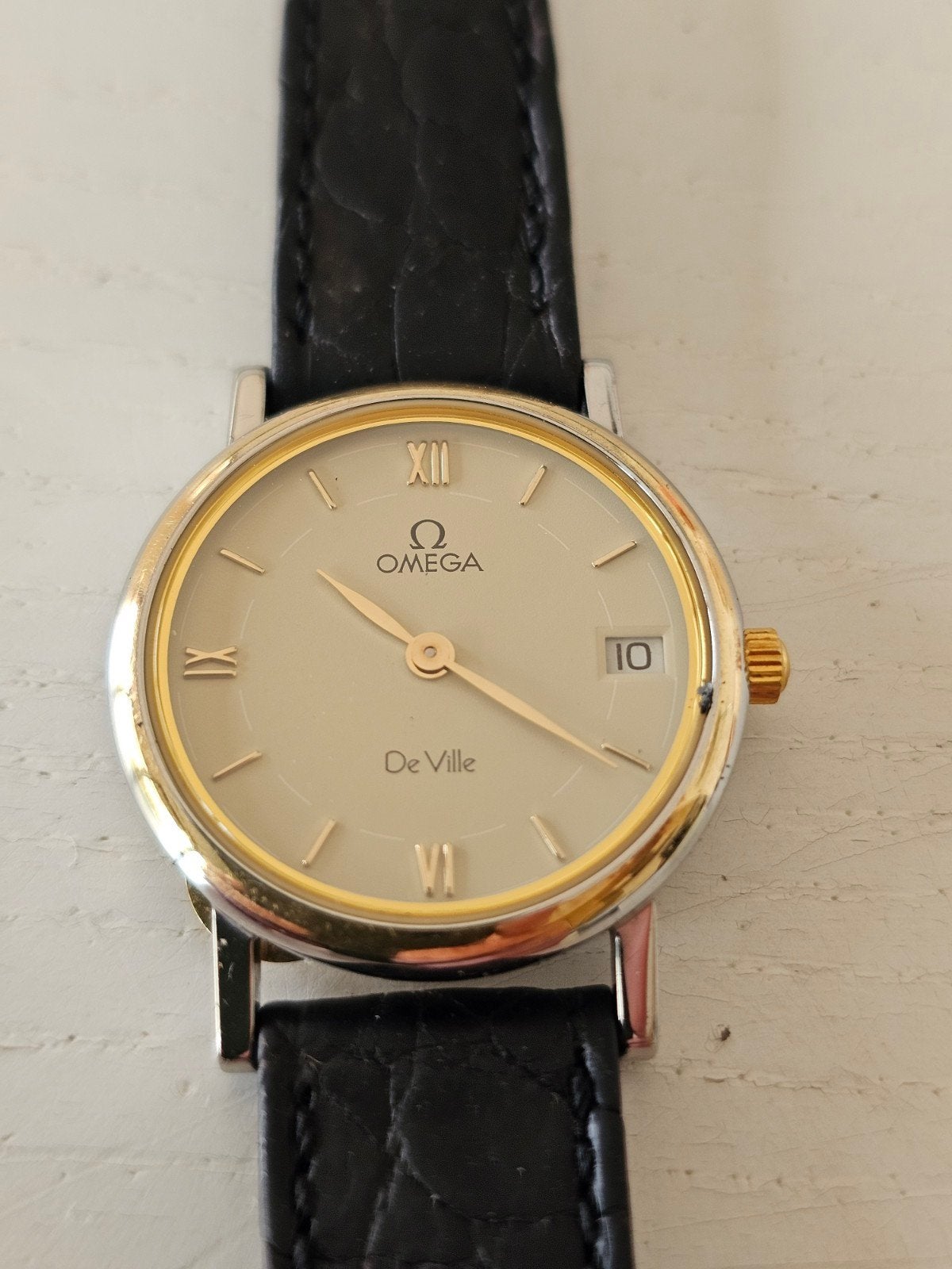 Omega De Ville horloge, waarschijnlijk uit de jaren '80 of ', Handtassen en Accessoires, Ophalen of Verzenden
