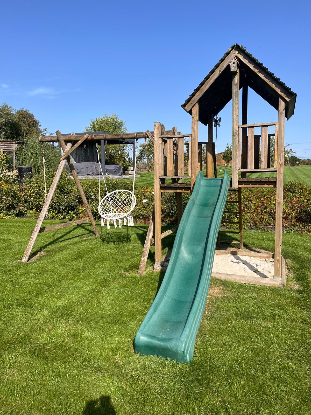 Houten speeltuin, Ophalen, Gebruikt, Schommel