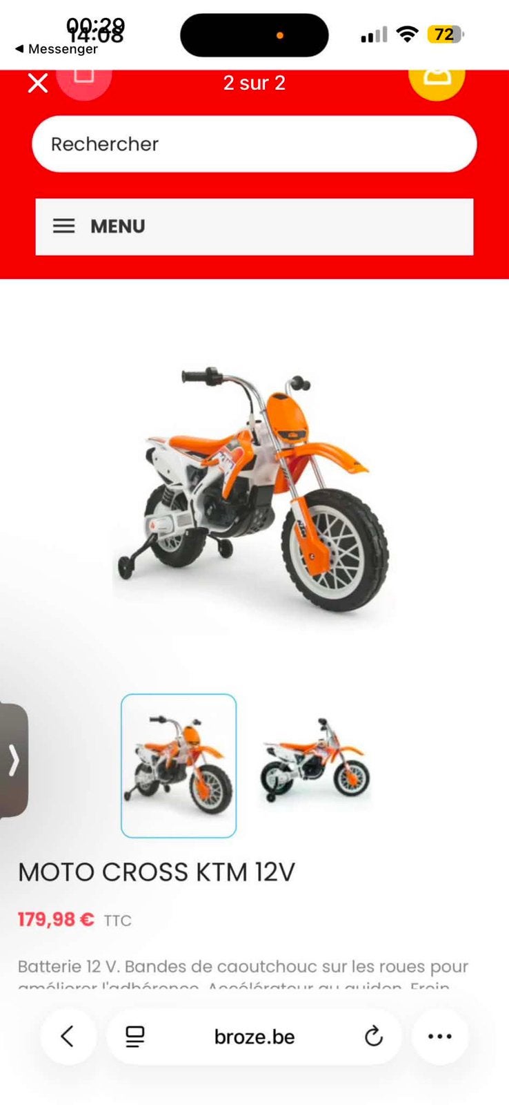 Moto cross electrique, Vélos & Vélomoteurs, Enlèvement, Comme neuf