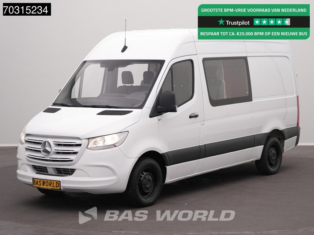 Mercedes Sprinter 314 CDI Automaat Dubbel Cabine L2H2 Airco, Auto's, Bestelwagens en Lichte vracht, Automaat, Stof, Gebruikt, Euro 6