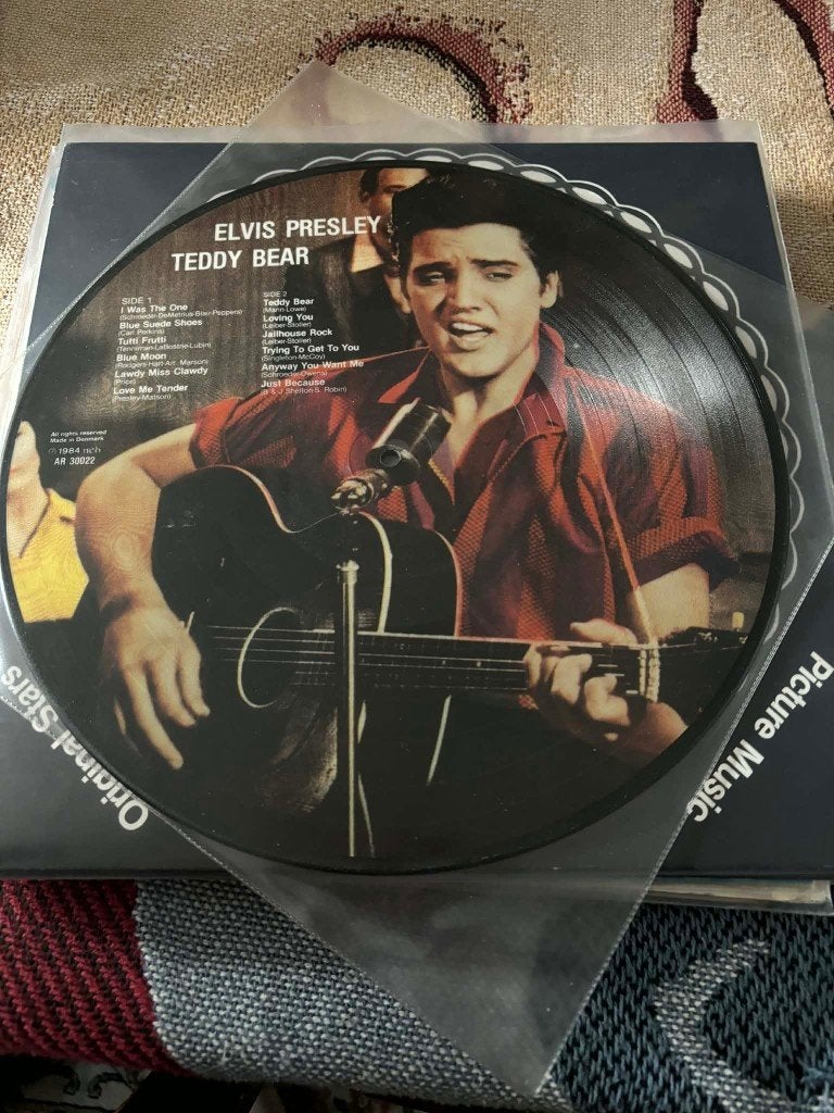 Elvis Picture disc lp, Teddy bear. voor slechts 10 euro., LP, Ophalen of Verzenden, Zo goed als nieuw, Picture disc