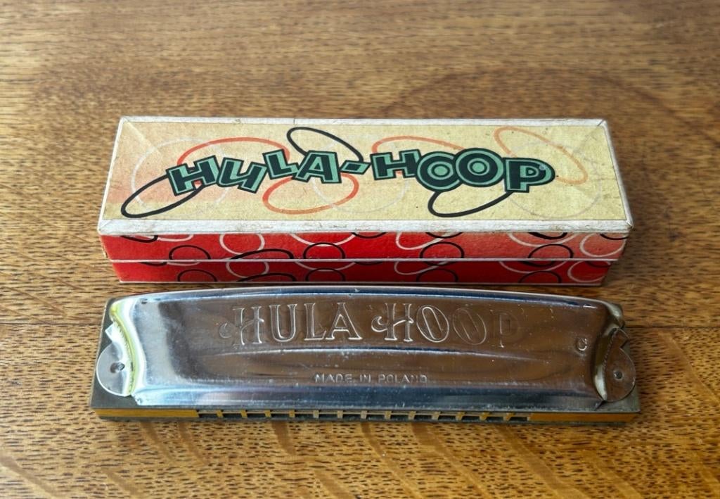 Vintage mondharmonica Hula-Hoop 1960s, Ophalen of Verzenden, Zo goed als nieuw, Met koffer of doosje