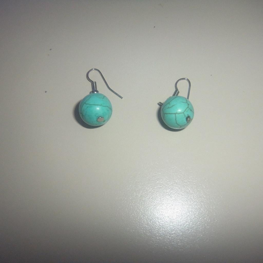 oorbellen hangers groen, Bijoux, Sacs & Beauté, Boucles d'oreilles, Enlèvement ou Envoi, Comme neuf, Vert, Pendantes