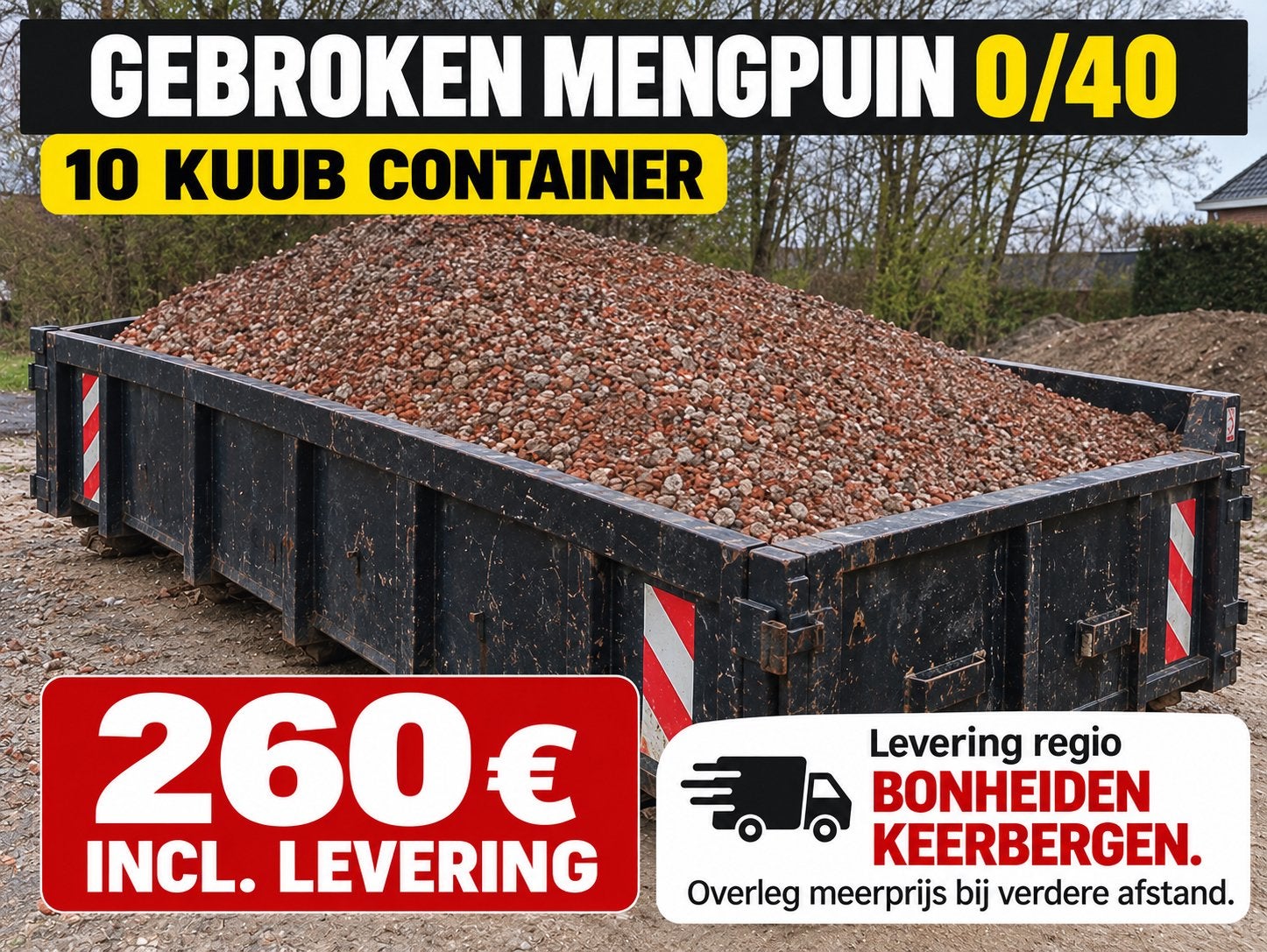 GEBROKEN MENGPUIN 0/40 – 10 KUUB, Tuin en Terras, Ophalen of Verzenden