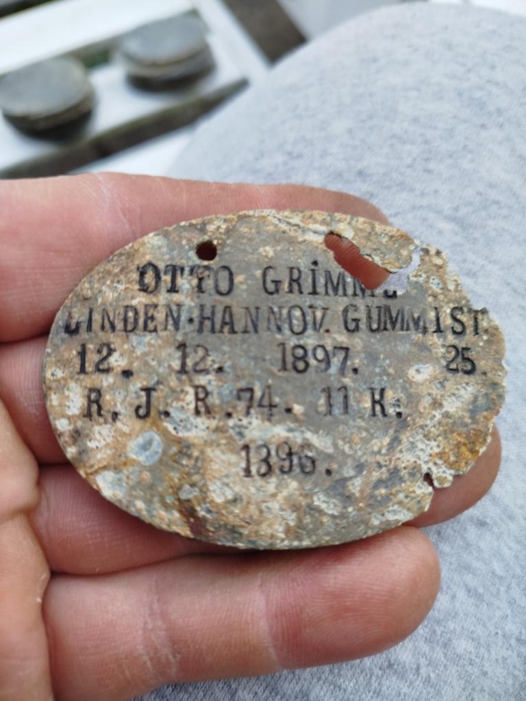 Otto Grimme rir74 Erkennungsmarke wo1, Postzegels en Munten, Ophalen of Verzenden