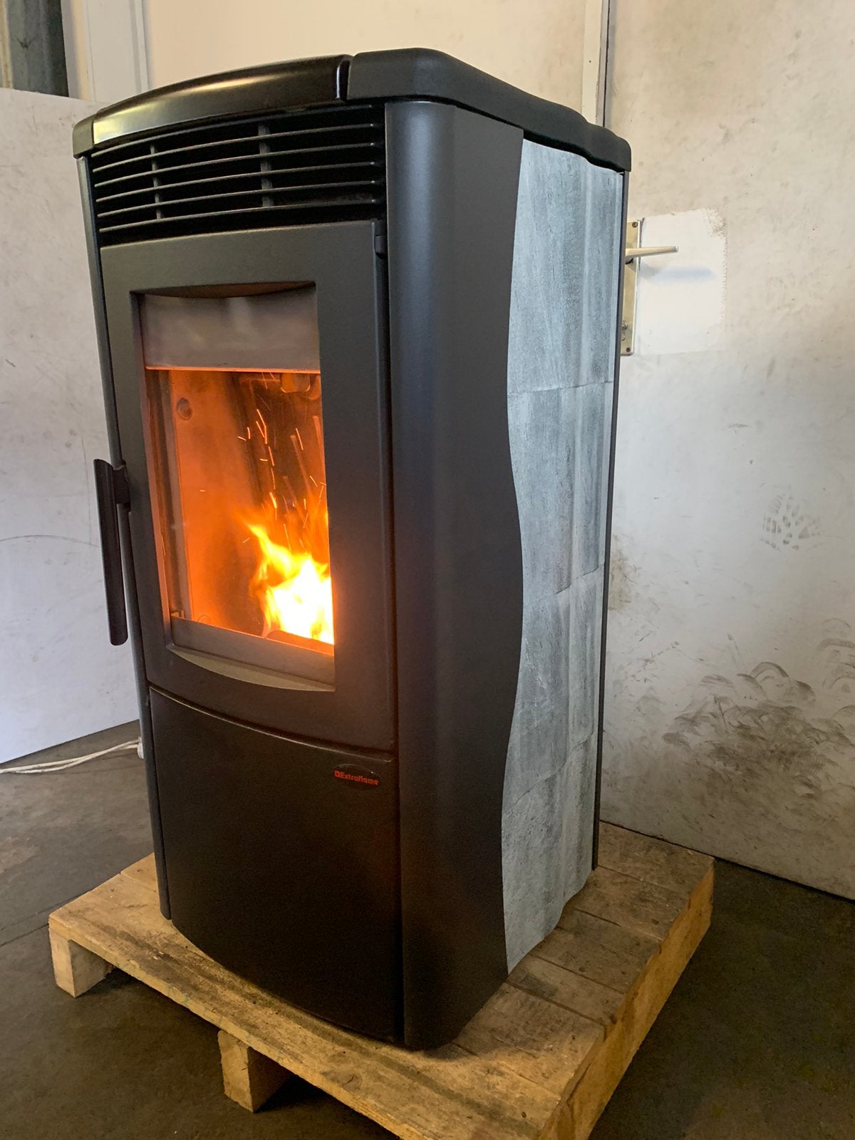Pelletkachel 12kw gietijzeren & speksteen  uitvoering, Huis en Inrichting, Ophalen, Zo goed als nieuw, Pelletkachel