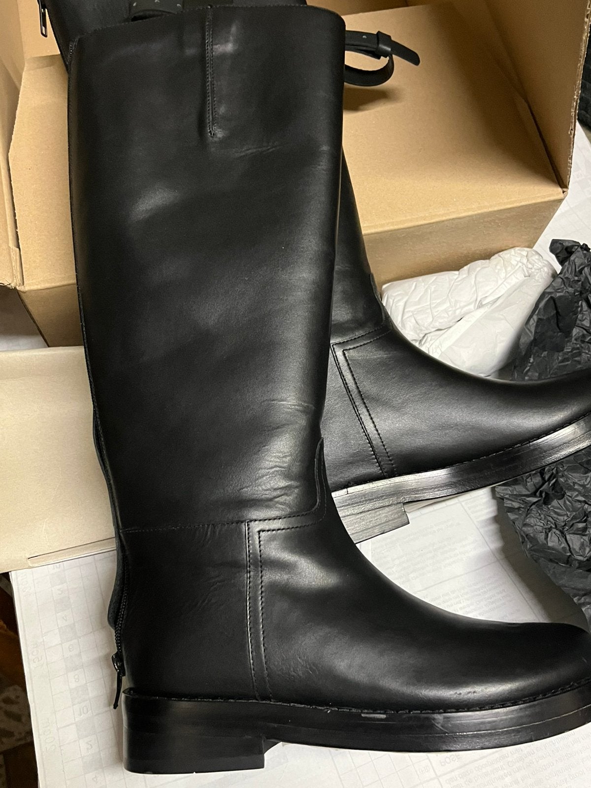 Nieuwe Ann Demeulemeester riding boots, Kleding | Dames, Hoge laarzen, Zwart, Nieuw, Ophalen of Verzenden