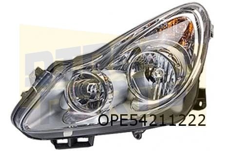 Opel Corsa D (-1/11) koplamp Rechts chrome (EF) OES! 9318935, Neuf, -, -, Opel