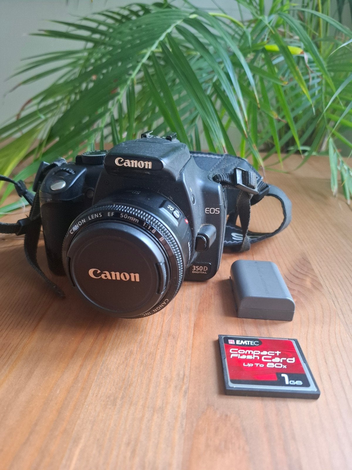 Canon EOS 350D + Canon EF 50mm f/1.8 II, TV, Hi-fi & Vidéo, Enlèvement ou Envoi, Chargeur, Canon