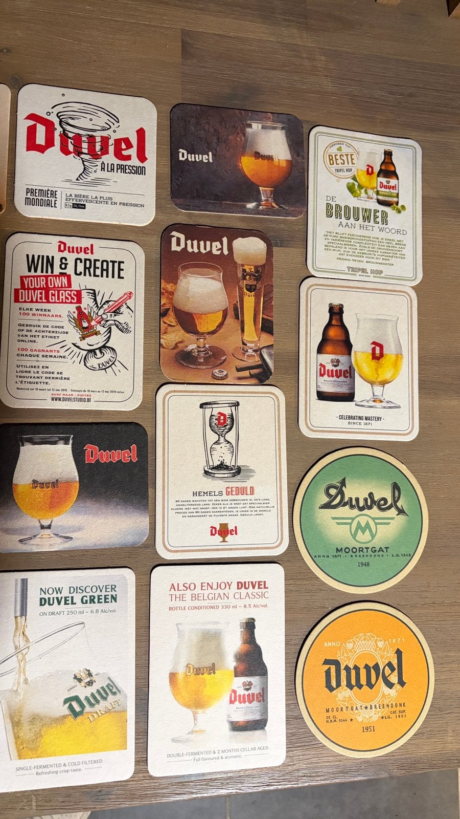 33 duvel bierviltjes, Ophalen of Verzenden, Zo goed als nieuw, Duvel