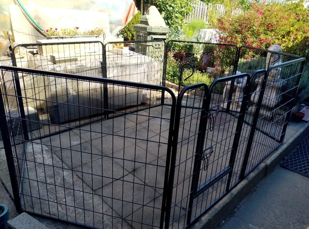 Ren voor dieren, 8 metalen panelen, Ophalen, Zo goed als nieuw