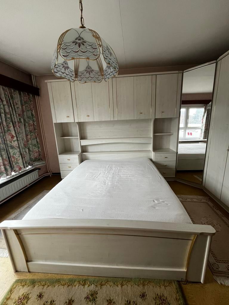 Slaapkamer - antiek, Huis en Inrichting, Slaapkamer | Complete slaapkamers, Ophalen, Gebruikt