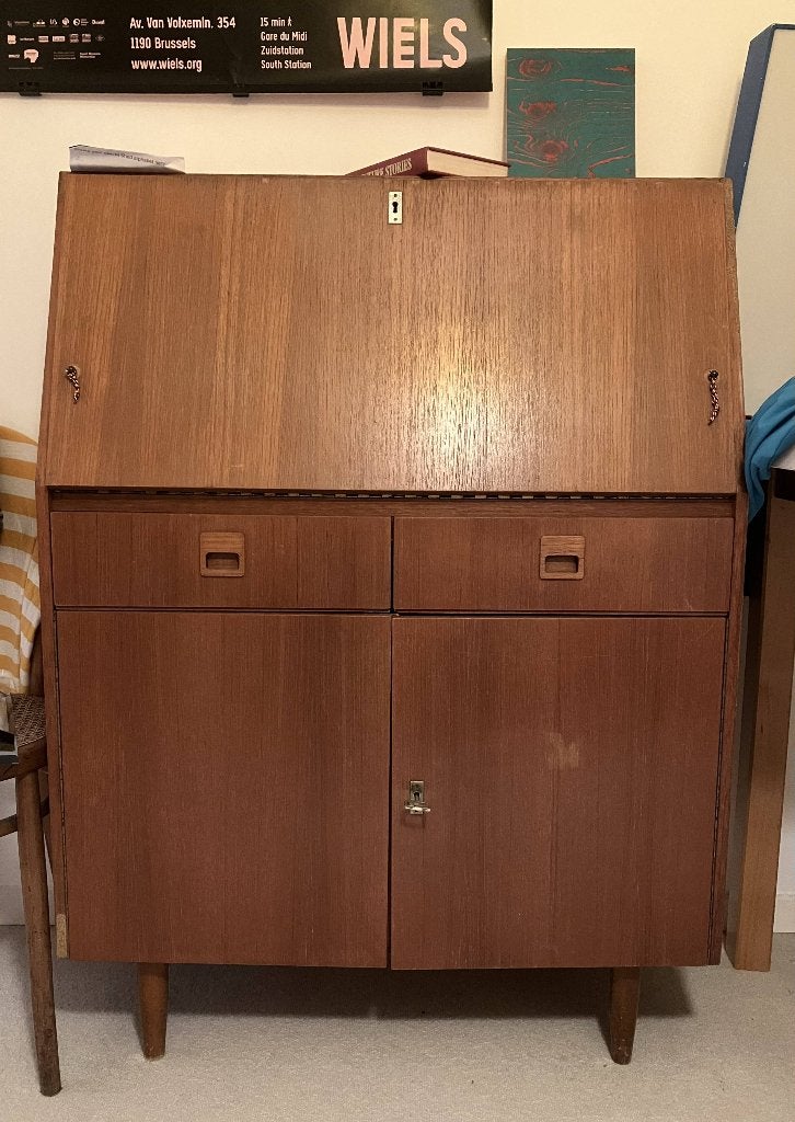 Vintage secretaresse/kast/bureau, Ophalen, Gebruikt, Scandinave