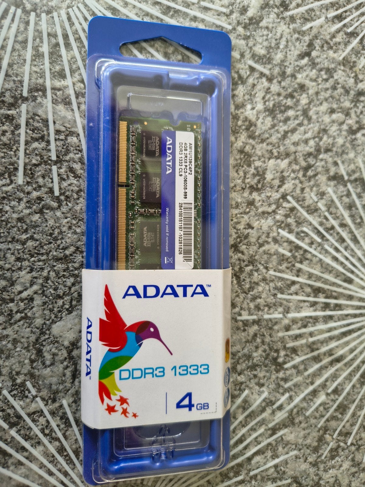ADATA 4GB DDR3-1333, Ophalen, Nieuw, DDR3, Desktop