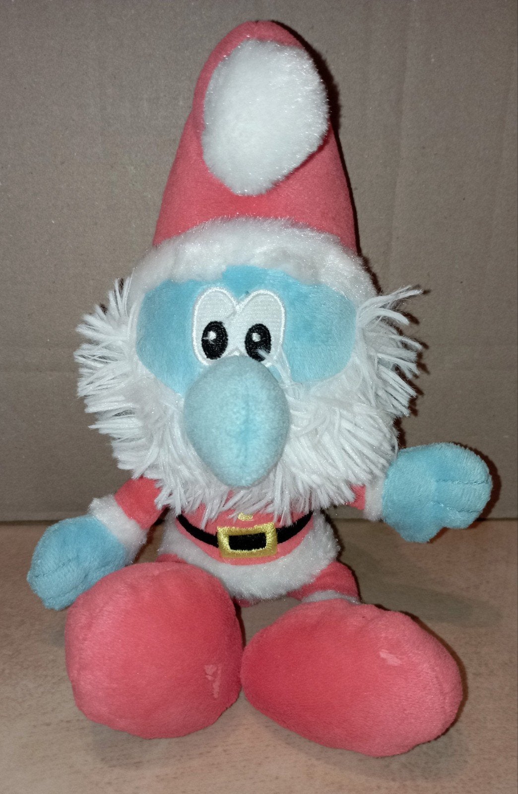 Ho ho ho... Grote smurf in kerstthema, Collections, Schtroumpfs, Enlèvement ou Envoi, Utilisé, Grand Schtroumpf, Poupée, Figurine ou Peluche