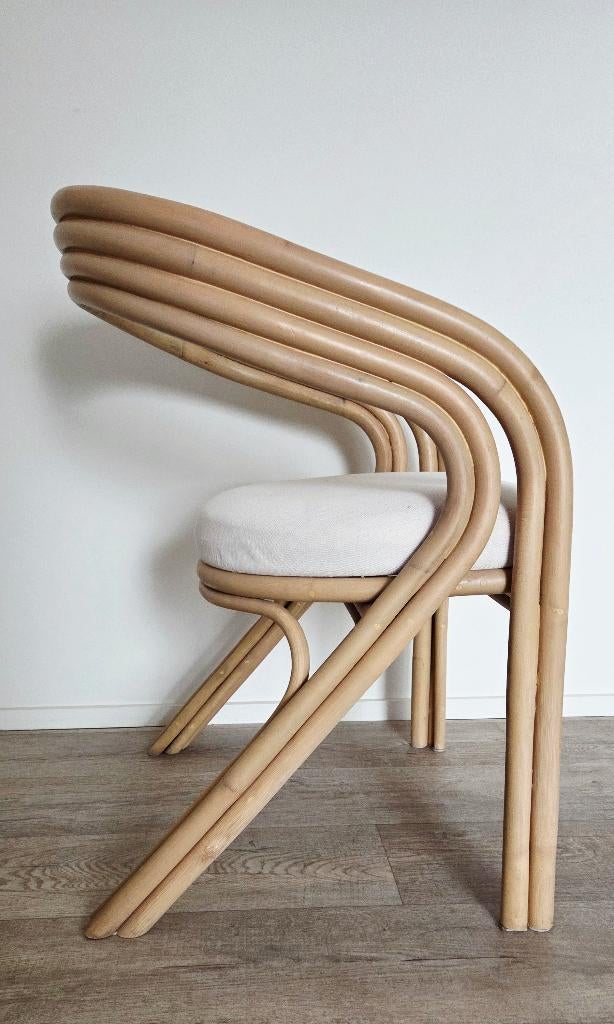 Bamboe stoelen / Rotan 2x, ZGAN., Huis en Inrichting, Ophalen, Zo goed als nieuw, Twee