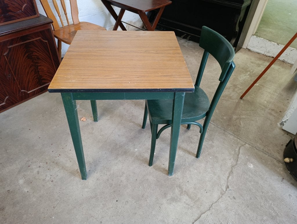Ensemble Table et Chaise de Bistrot Vintage, Enlèvement