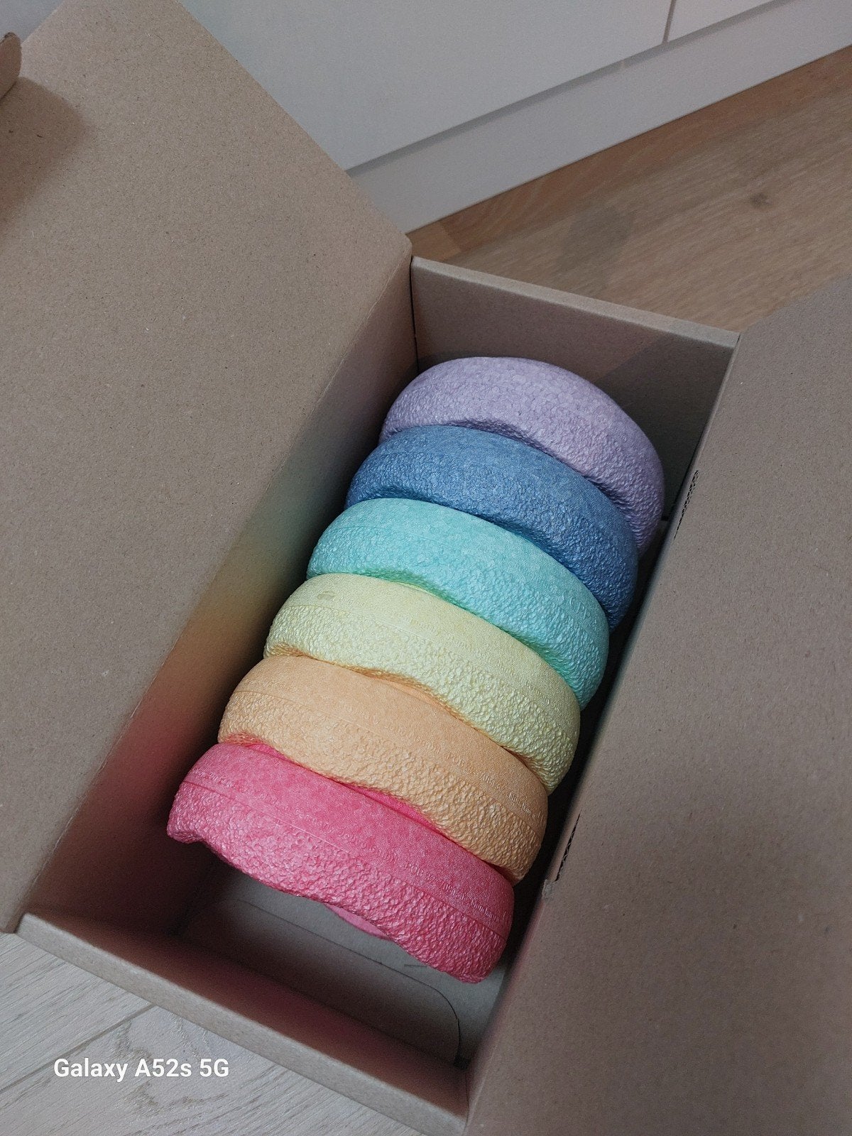 stapelstein mini regenboog pastel NIEUW, Kinderen en Baby's, Ophalen of Verzenden, Nieuw