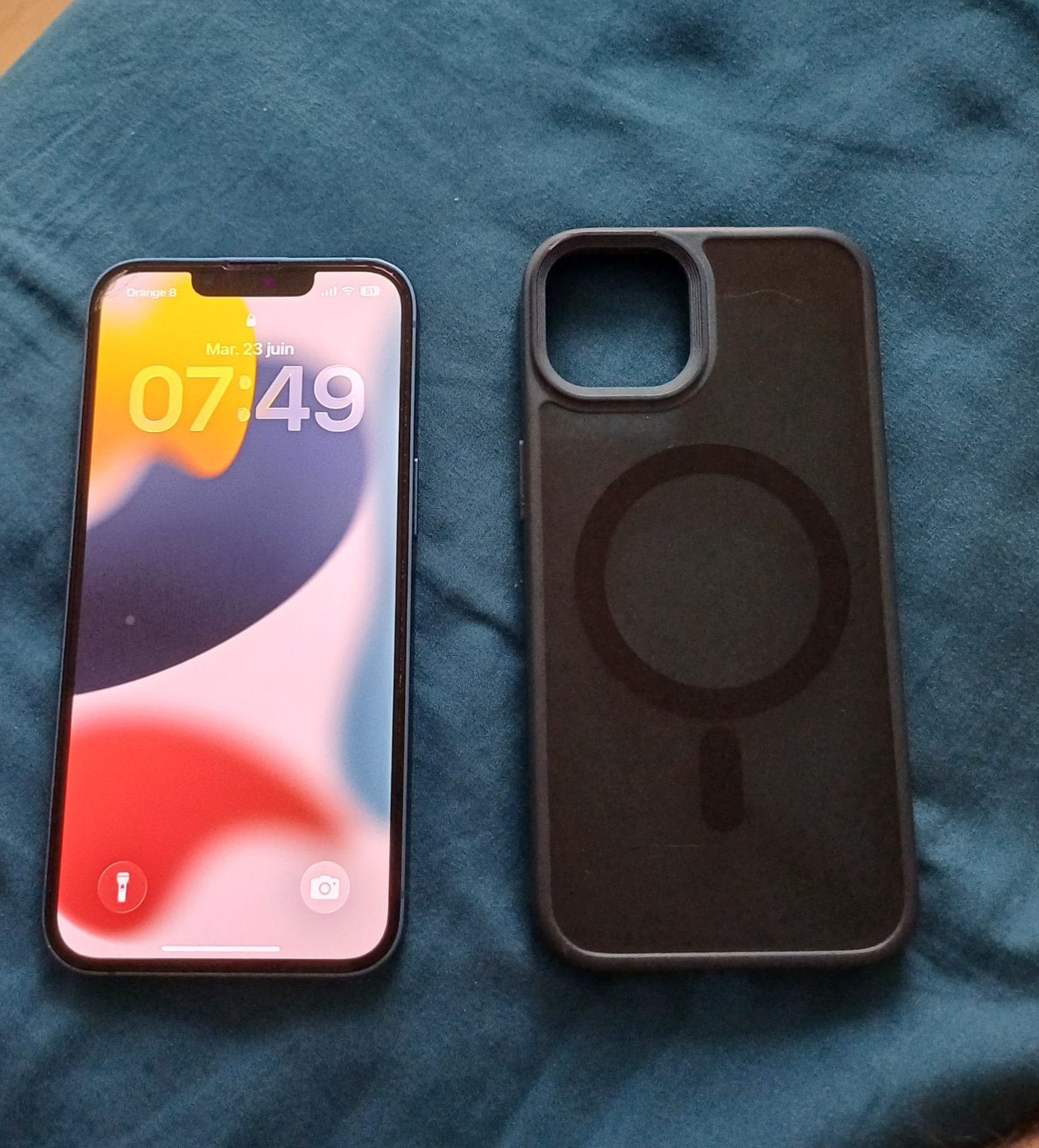 iPhone 13  128Go + coque + écran protection., Enlèvement, Comme neuf, MagSafe, IPhone 13