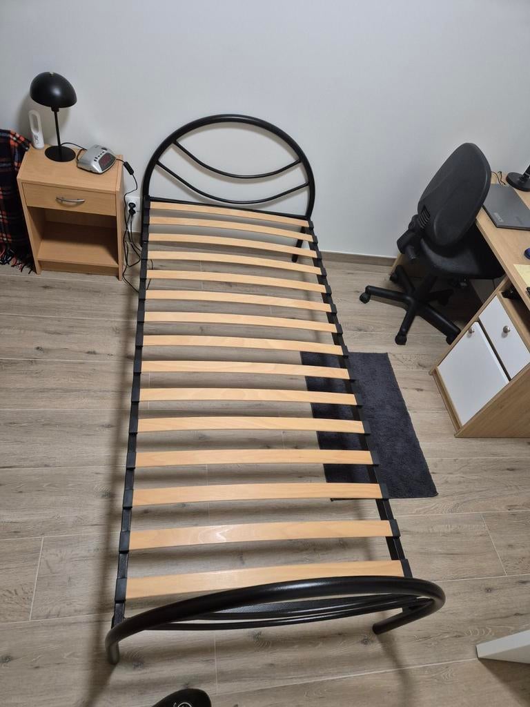 Bed, Huis en Inrichting, Ophalen, Zwart