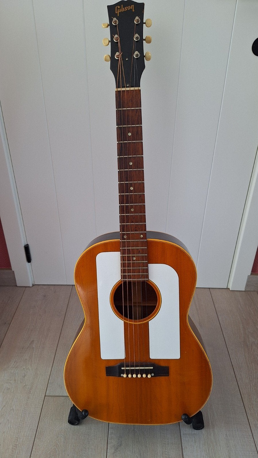 Vintage 1966 Gibson F25 Folksinger, Ophalen of Verzenden, Zo goed als nieuw, Western- of Steelstringgitaar, Met koffer