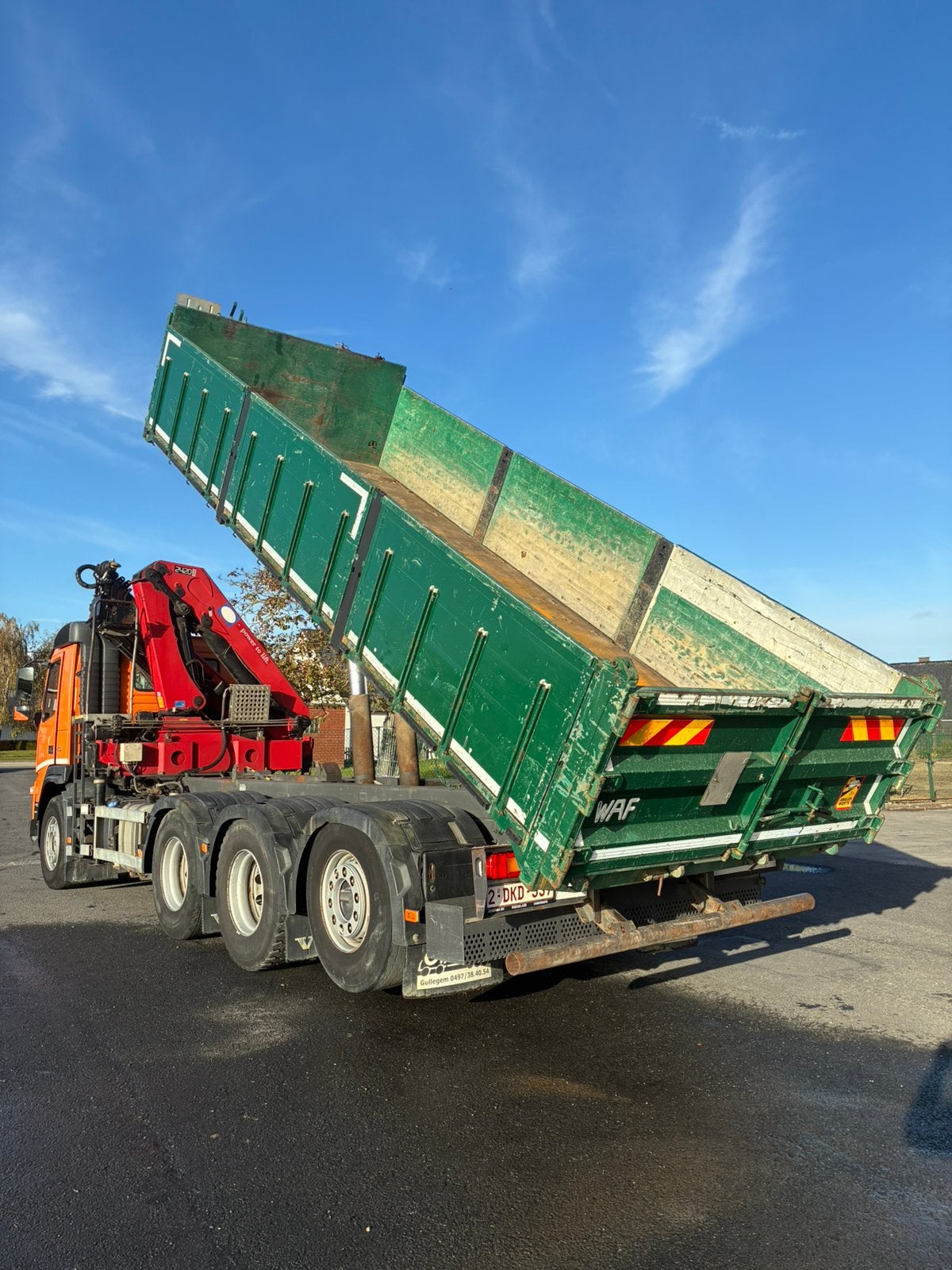 Benne Volvo FMX 8x4 + HMF 2420, Autos, Euro 5, Achat, Entreprise, Autres couleurs