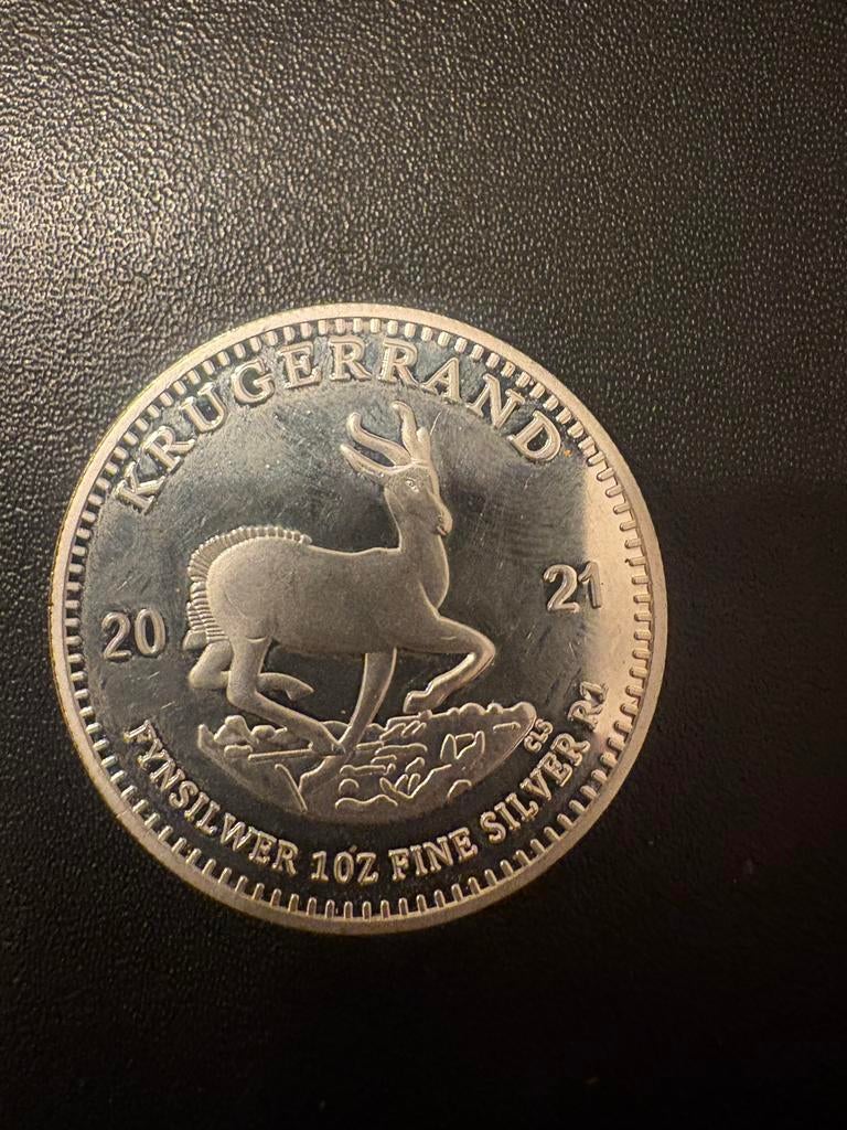Krugerrand zilver, 1oz, 2021 Zuid-Afrika, Ophalen of Verzenden, Zilver