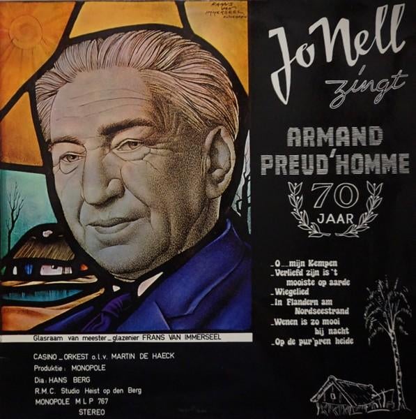 JO NELL ZINGT ARMAND PREUD'HOMME 70 JAAR, Ophalen of Verzenden, Gebruikt, 12 inch