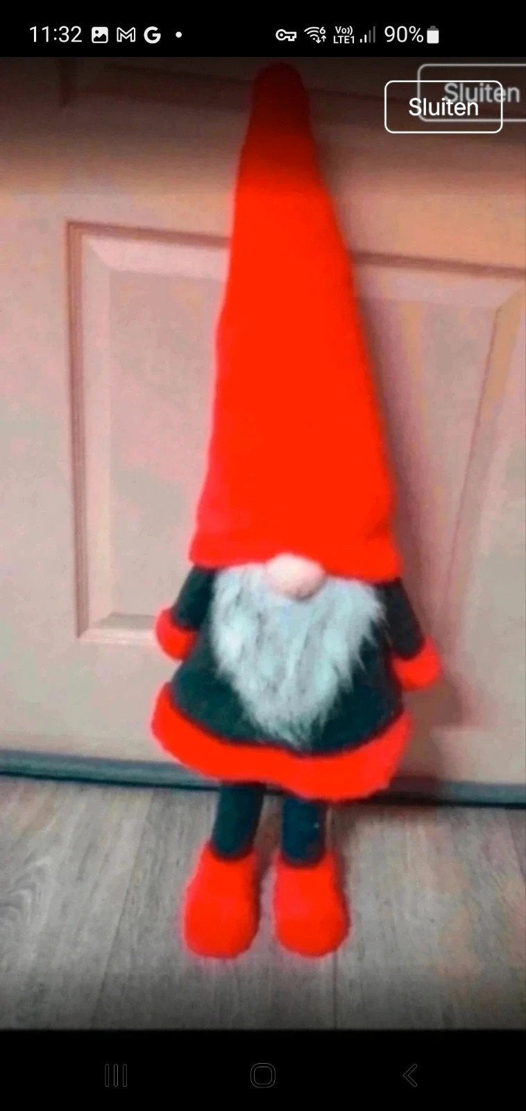 nieuwe mooi grote wiebbel kerstman 86 cm, Ophalen of Verzenden