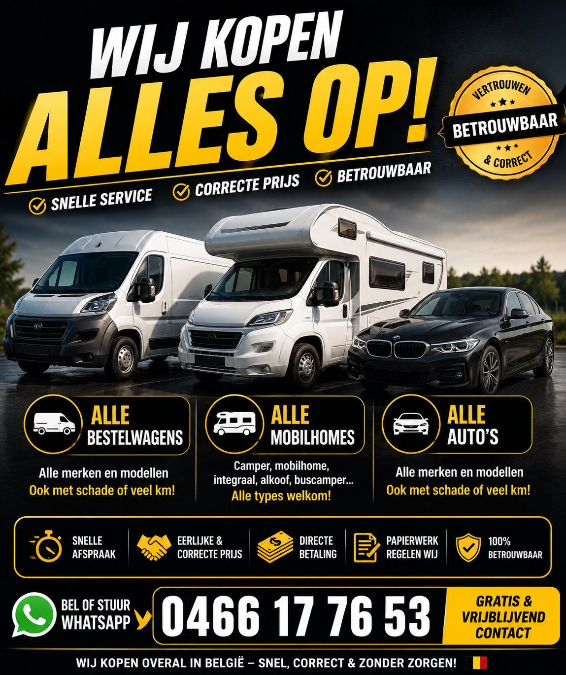 Betrouwbaar, snel en correct — wij kopen alle voertuigen op!, Autos, Particulier, Achat