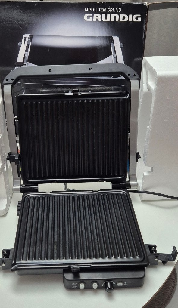 grill Grundig cg 5040 premium line, Electroménager, Plaques de gril, Enlèvement, Comme neuf, Gril de table