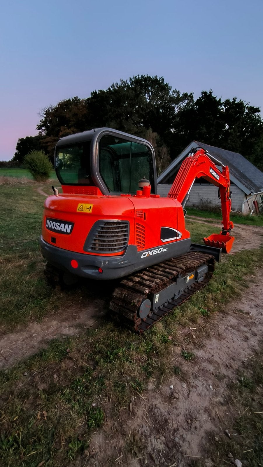 Doosan DX60- 9C graafmachine, Ophalen, Graaflaadcombinatie