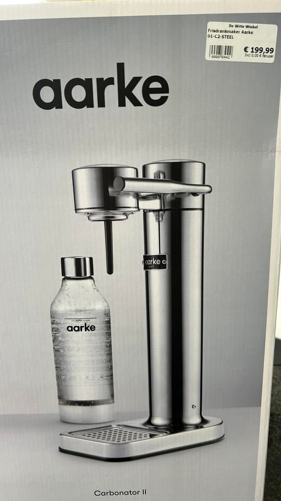 Frisdrankmaker. Merk AARKE metaal kleur zie foto nieuw, Huis en Inrichting, Ophalen, Nieuw
