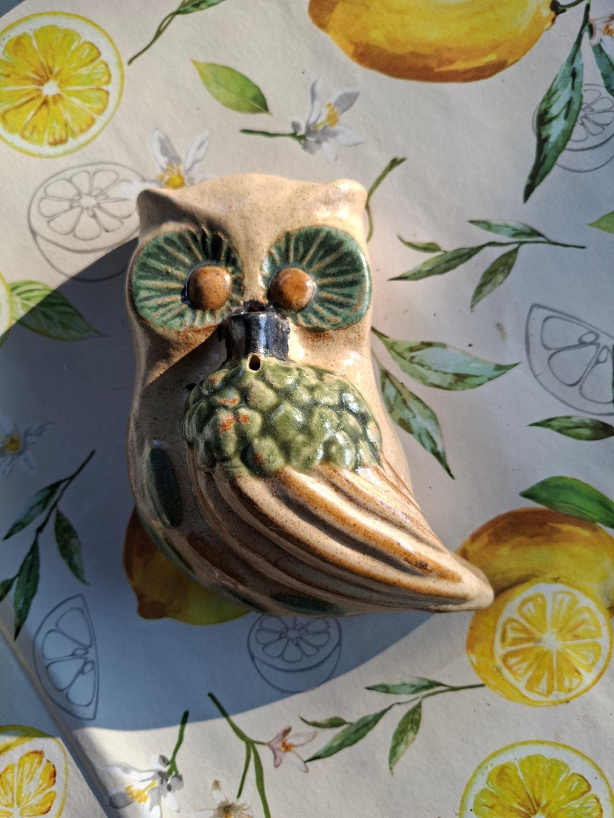 Suspension murale hibou brûle parfum vintage, Antiek en Kunst