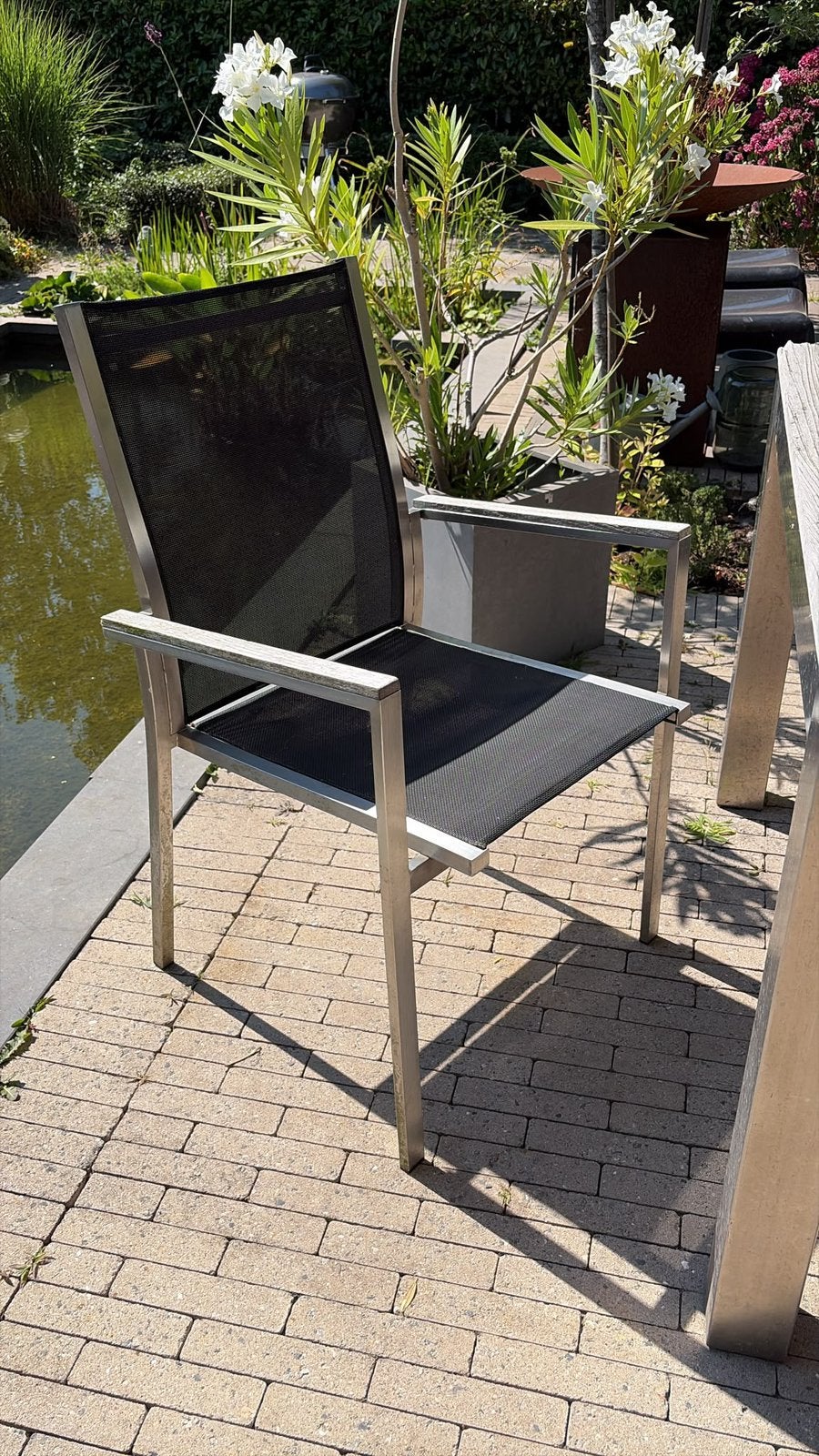 Tuinset in teak en roestvrij staal, Ophalen, Tuinset