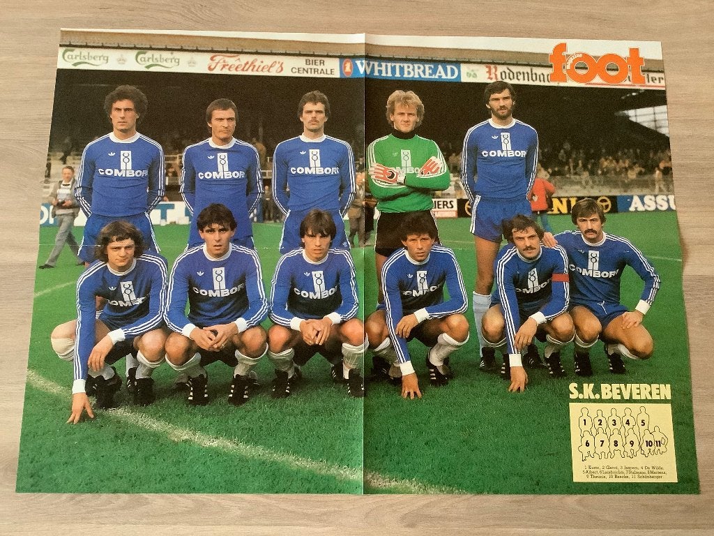 Grote poster SK Beveren Jaren 80, Ophalen of Verzenden, Zo goed als nieuw, Poster, Plaatje of Sticker