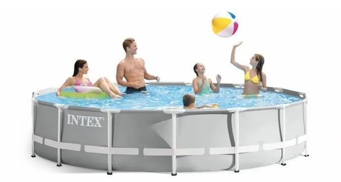 Intex Zwembad, Tuin en Terras, Zwembaden, Gebruikt, Opzetzwembad, 120 cm of meer, 400 cm of meer, 300 cm of meer, Rond, Ophalen
