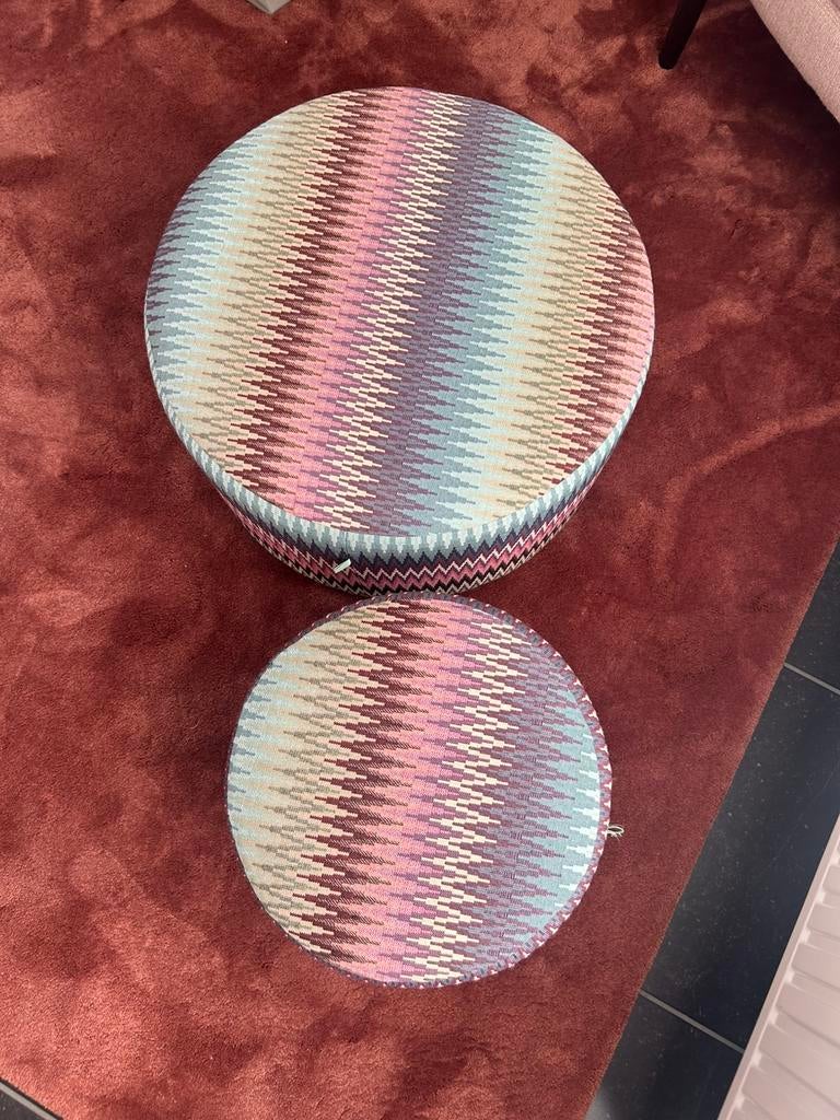 Set de 2 poufs, Maison & Meubles, Maison & Meubles | Autre, Comme neuf, Enlèvement
