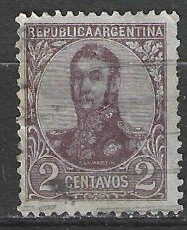 Argentinie 1908/1909 - Yvert 134 - Jose de San Martín (ST), Verzenden, Gestempeld, Zuid-Amerika