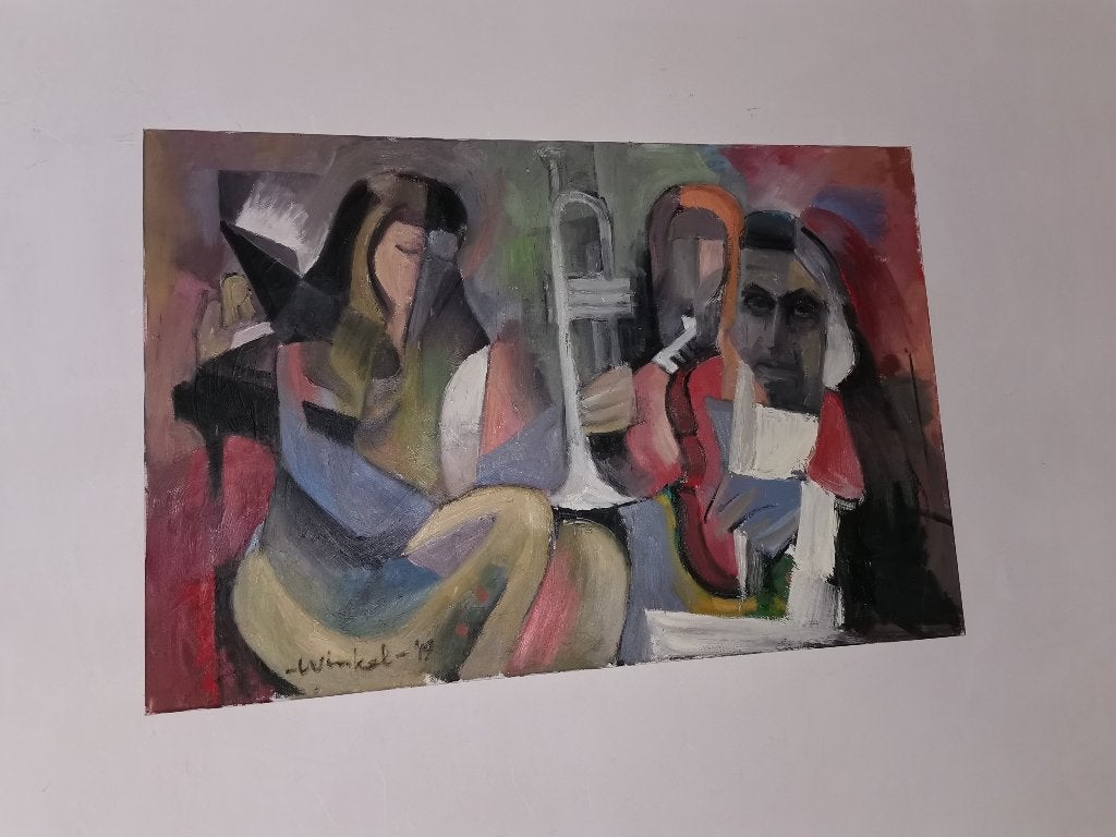Origineel werk van Arien Winkel  Met certificaat, Ophalen, Gesigneerd, Doek