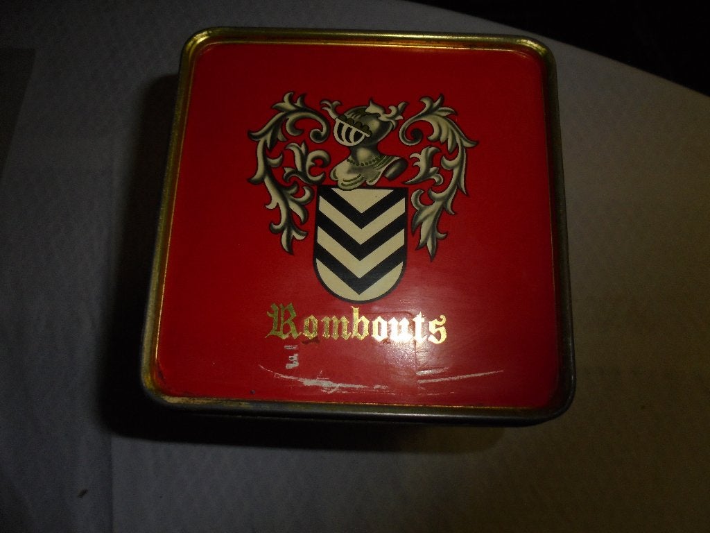 Vintage blik Romboutskoffie, Ophalen of Verzenden, Gebruikt, Koffie, Overige merken
