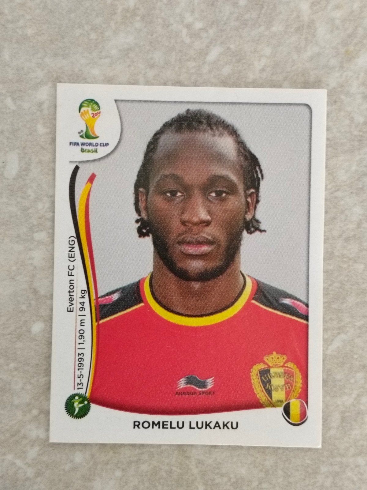 Panini sticker WK 2014 Romelu Lukaku België, Ophalen of Verzenden, Sticker