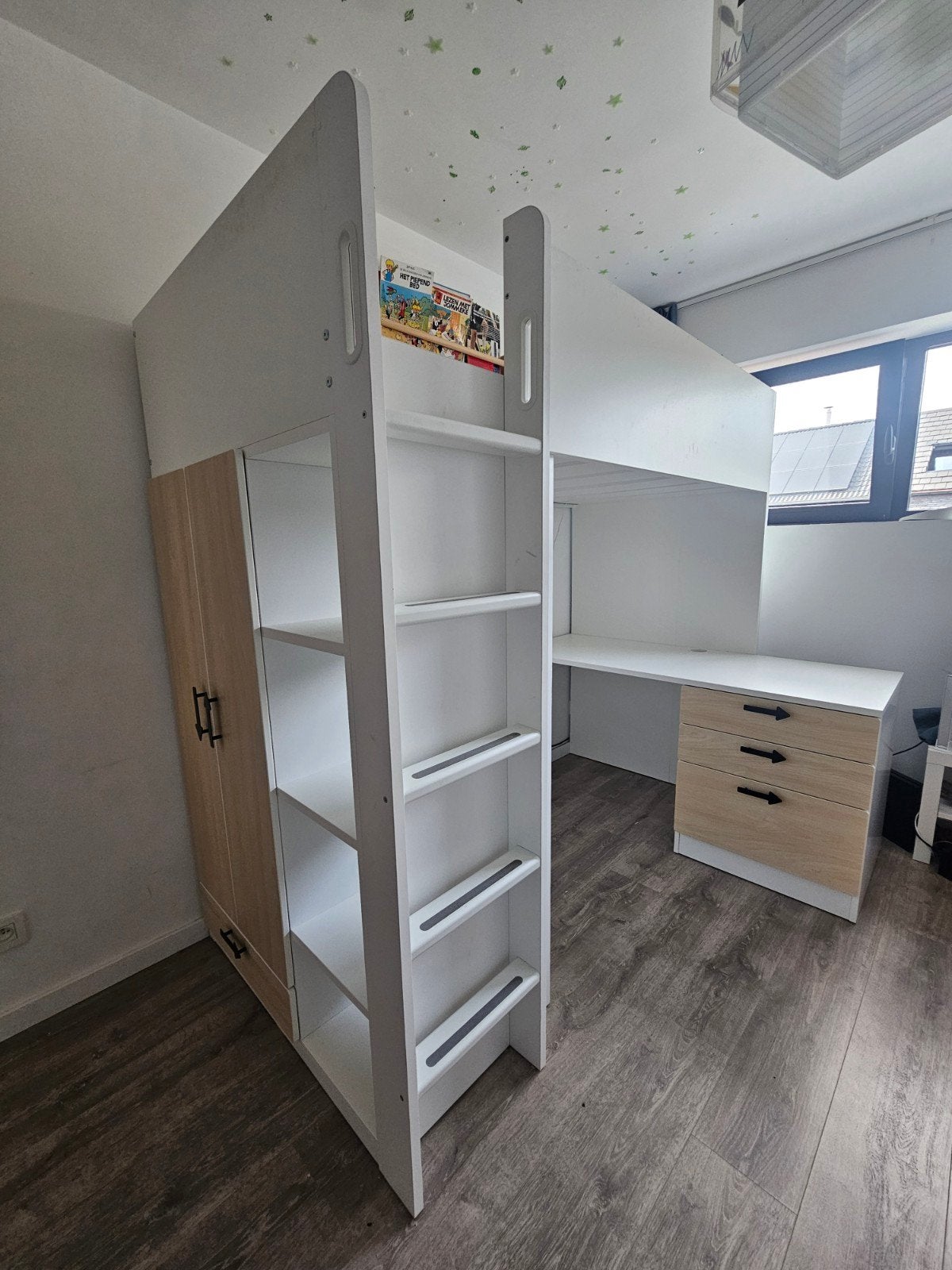 Smastad hoogslaper. Bed + bureau, Ophalen, Zo goed als nieuw, Hoogslaper