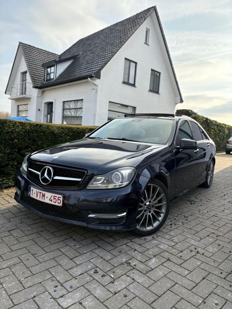 MERCEDES C200 CDI AMG, Auto's, Mercedes-Benz, Euro 5, Beige, Blauw, Leder