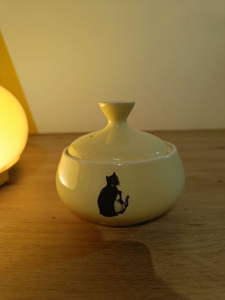 Sucrier Royal Sphinx Black Cat/Chat Noir années 60, Enlèvement ou Envoi