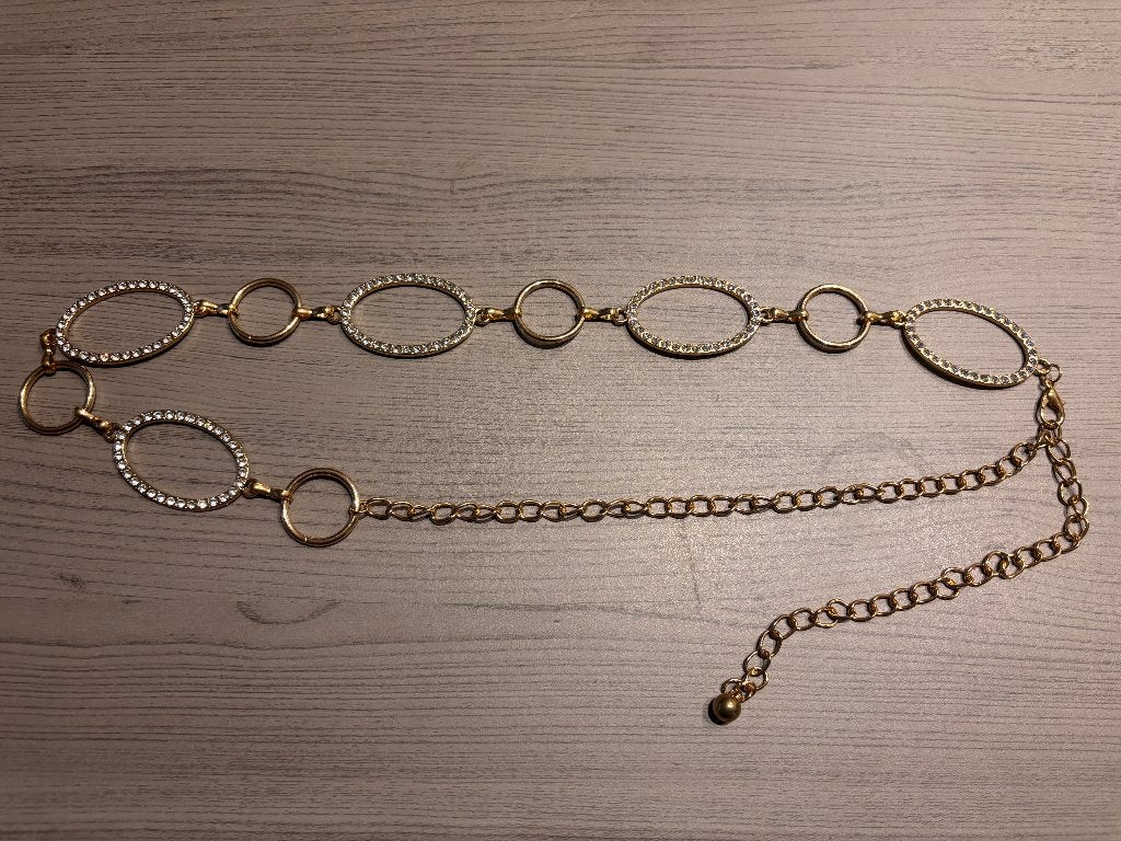 Nieuwe gouden centuur met steentjes in Perfecte Nieuwe, Kleding | Dames, Riemen en Ceinturen, Ophalen of Verzenden, Nieuw, Overige kleuren